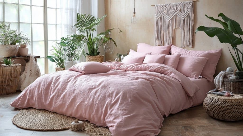 pink boho bedroom ideas