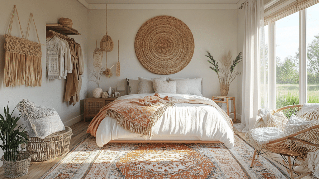 scandi boho girls bedroom