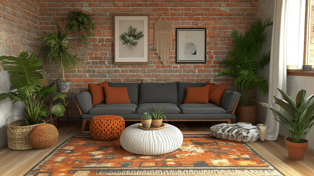 scandi boho living room