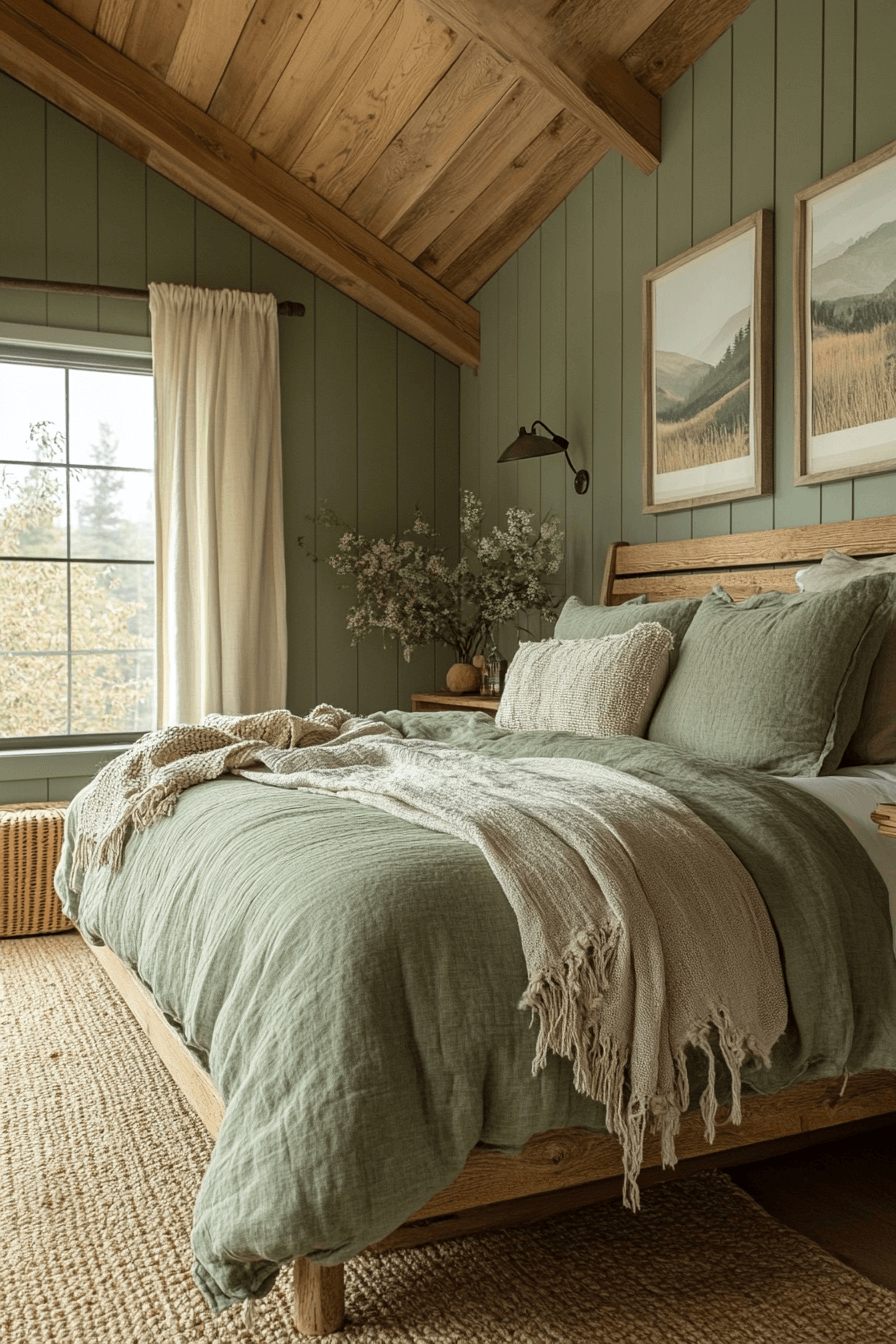 25 Sage Green Farmhouse Bedroom Ideas to Reflect Nature and Simplicity