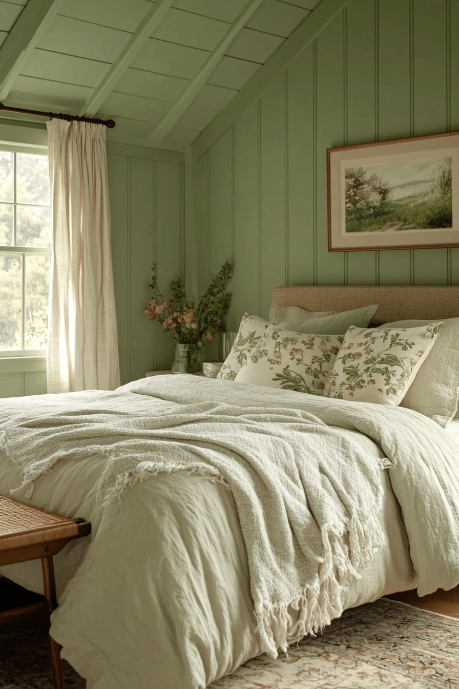 25 Sage Green Farmhouse Bedroom Ideas to Reflect Nature and Simplicity