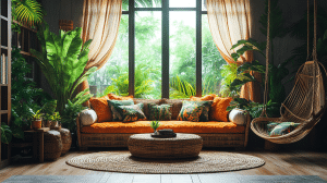 Boho Maximalist Living Room