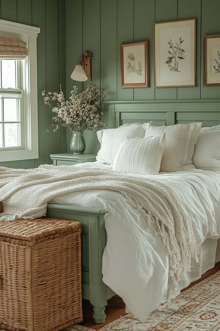 25 Sage Green Farmhouse Bedroom Ideas to Reflect Nature and Simplicity