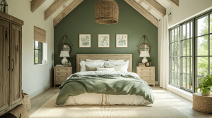 Sage Green Farmhouse Bedroom