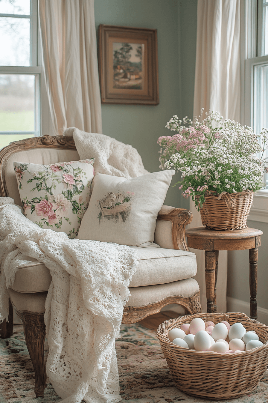 25 Easter Living Room Decor Ideas for a Colorful and Cozy Setup